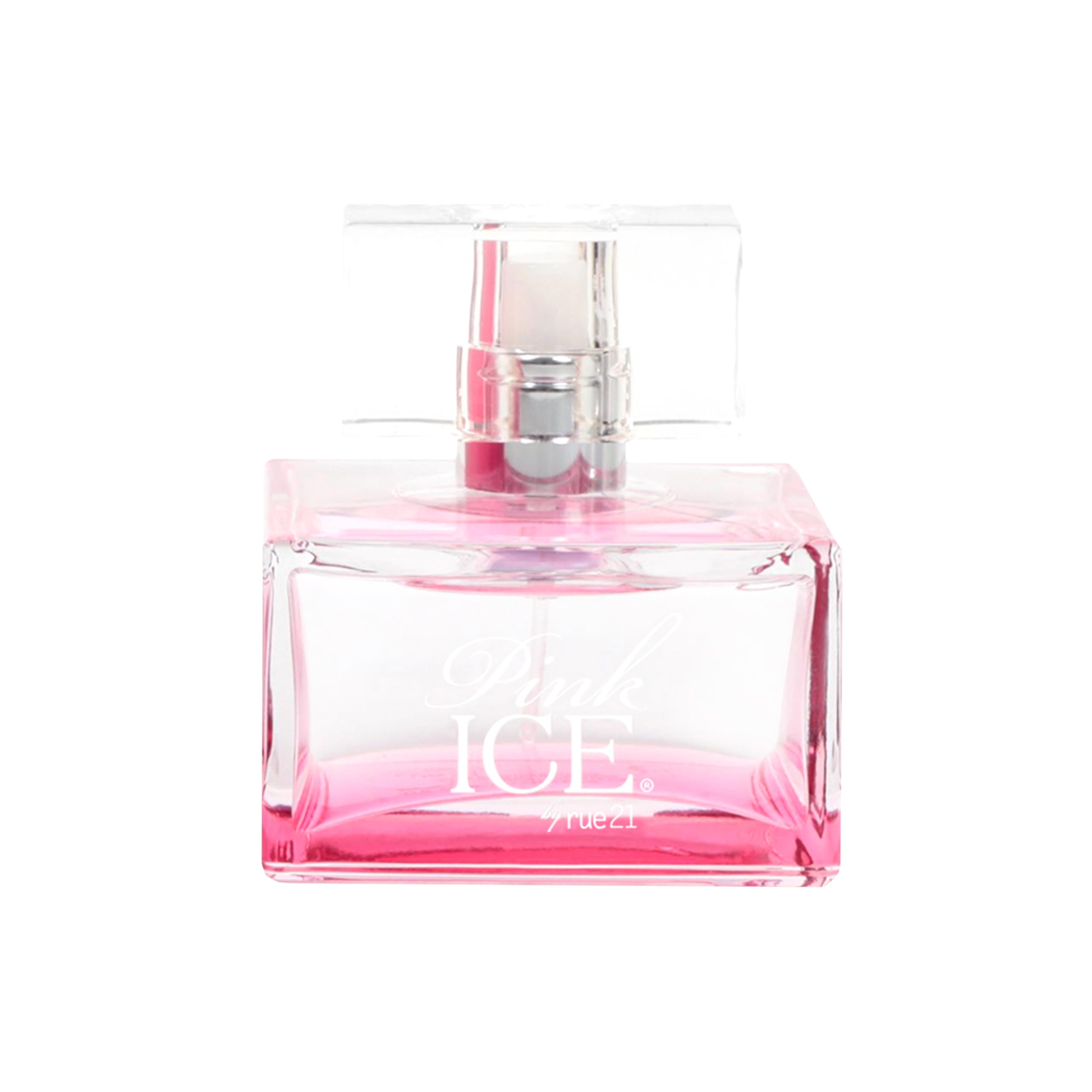 Rue 21 Pink Ice EDP bottle close-up, sleek design for daily wear.