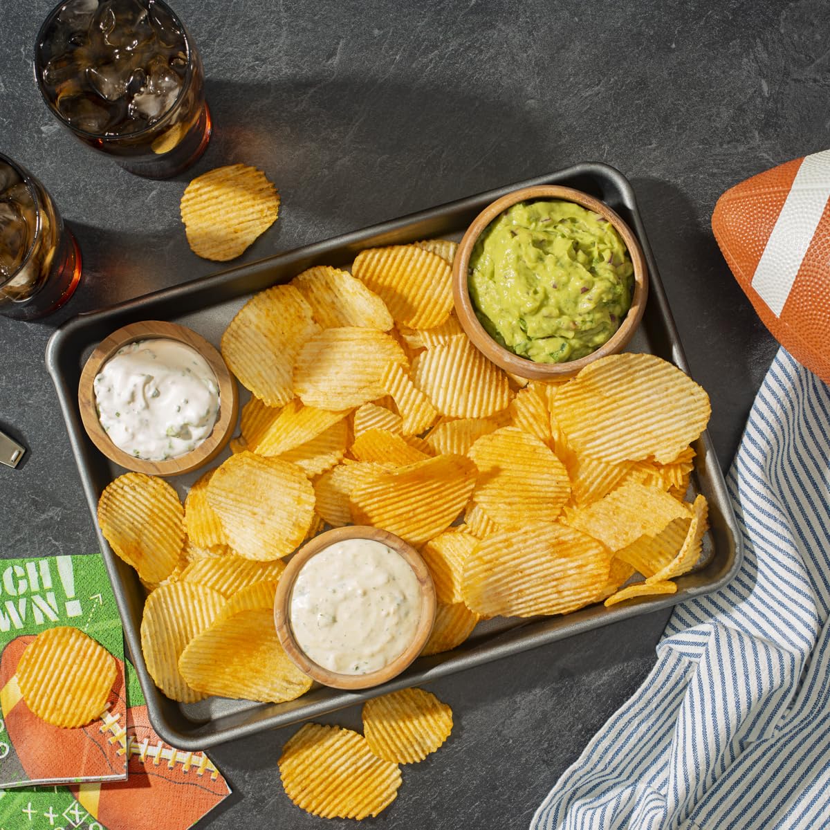 Ruffles on-the-go snack pack emphasizing portable crunch