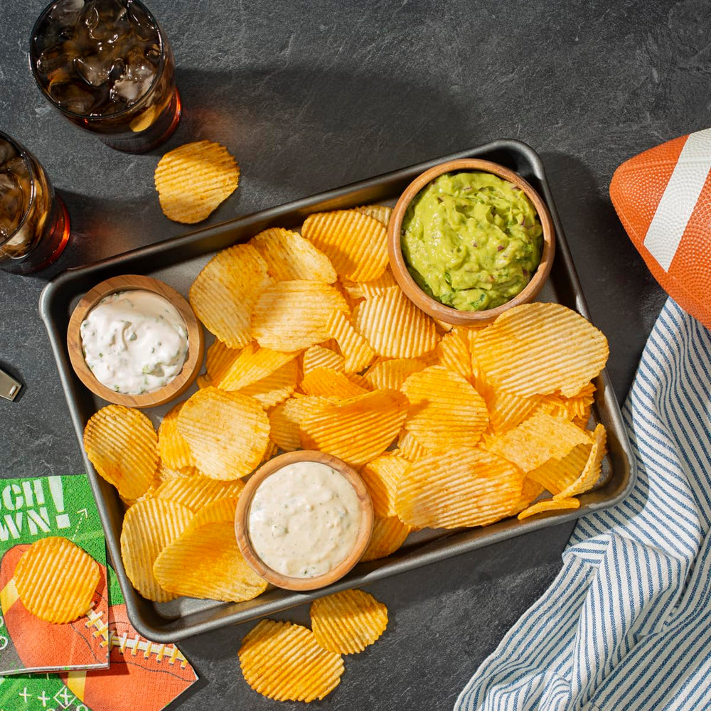 Ruffles on-the-go snack pack emphasizing portable crunch