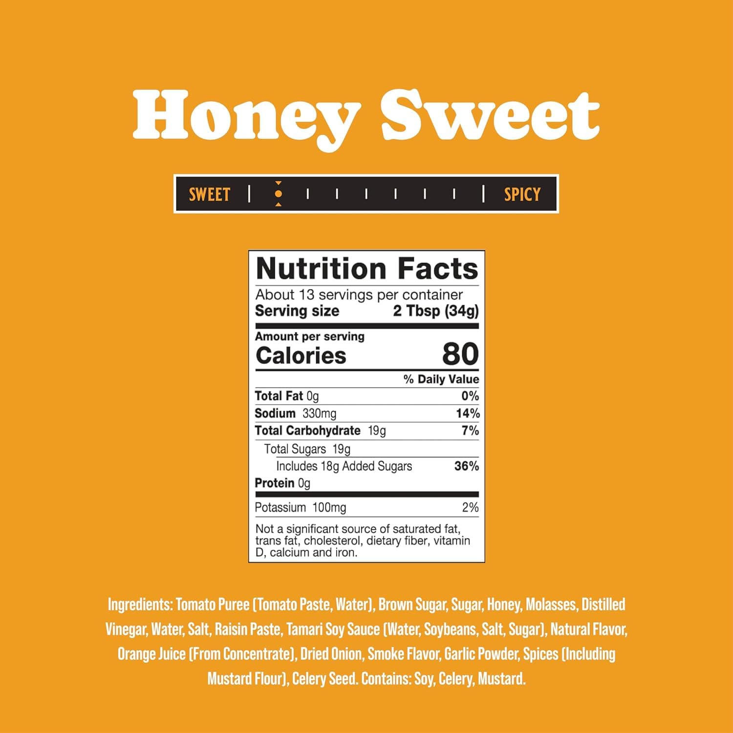 Rufus Teague Honey Sweet BBQ Sauce label closeup emphasizes natural ingredients and gluten-free profile