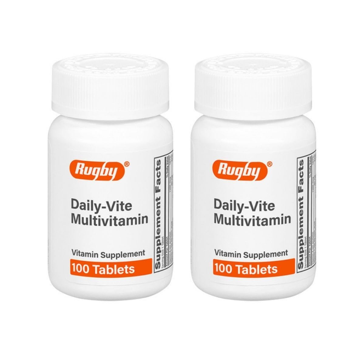 Rugby Daily-Vite bottle front highlighting daily vitamin packaging for wellness.