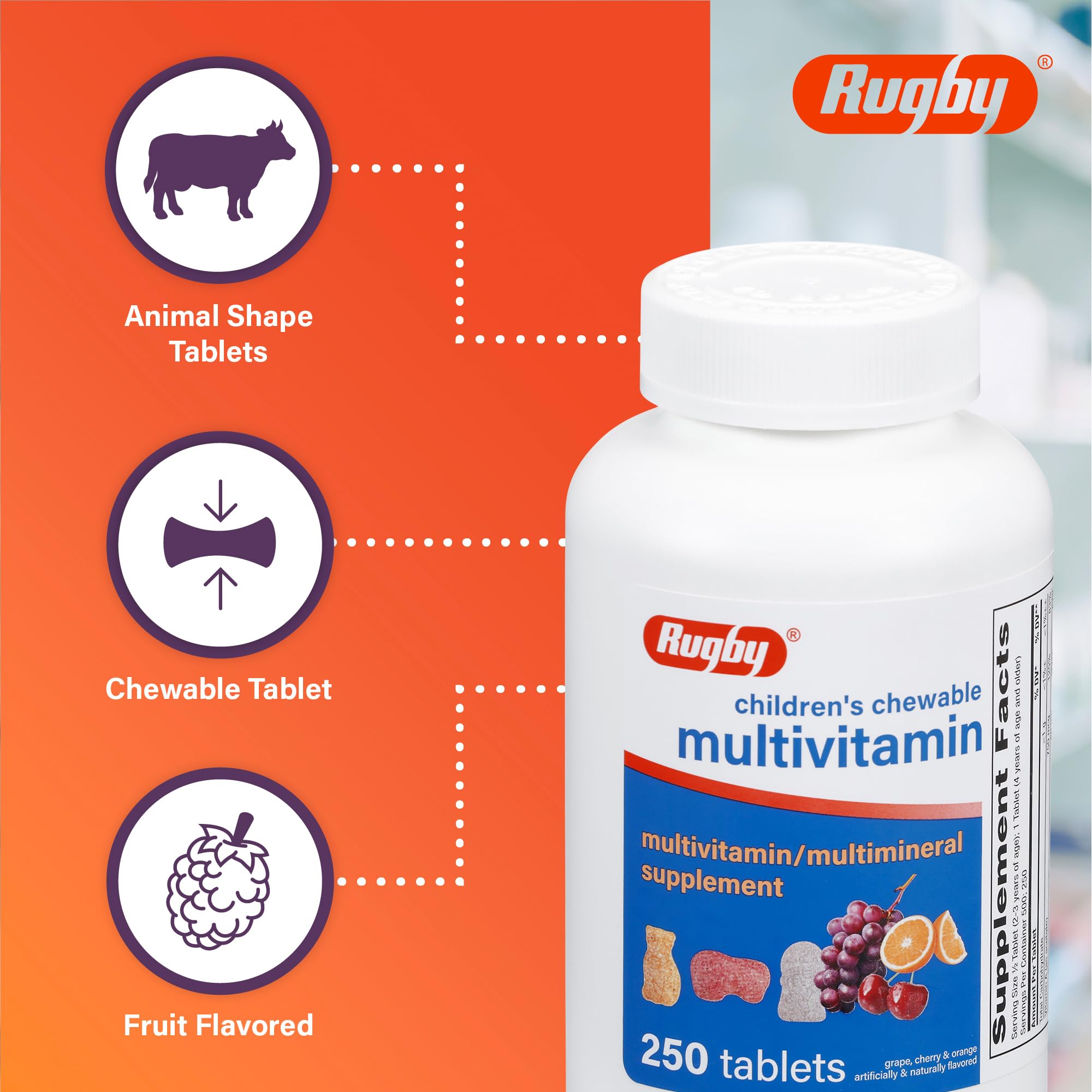 Rugby Laboratories dosing guide helps caregivers give age-appropriate amounts.