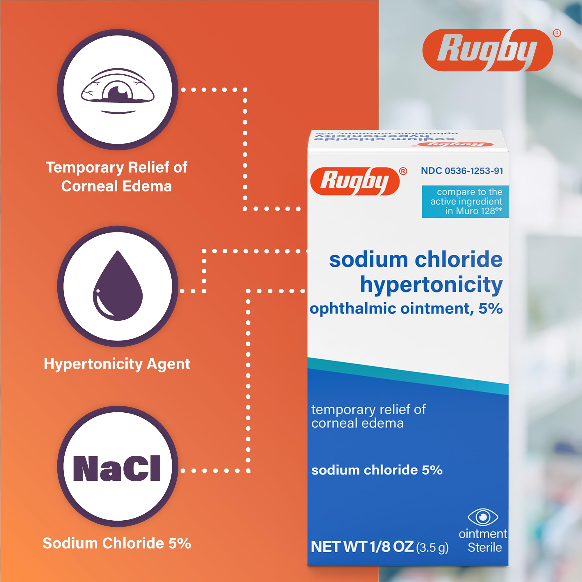 Rugby Laboratories ingredients-formulation highlights 5% saline with lanolin and mineral oil for gentle lubrication.