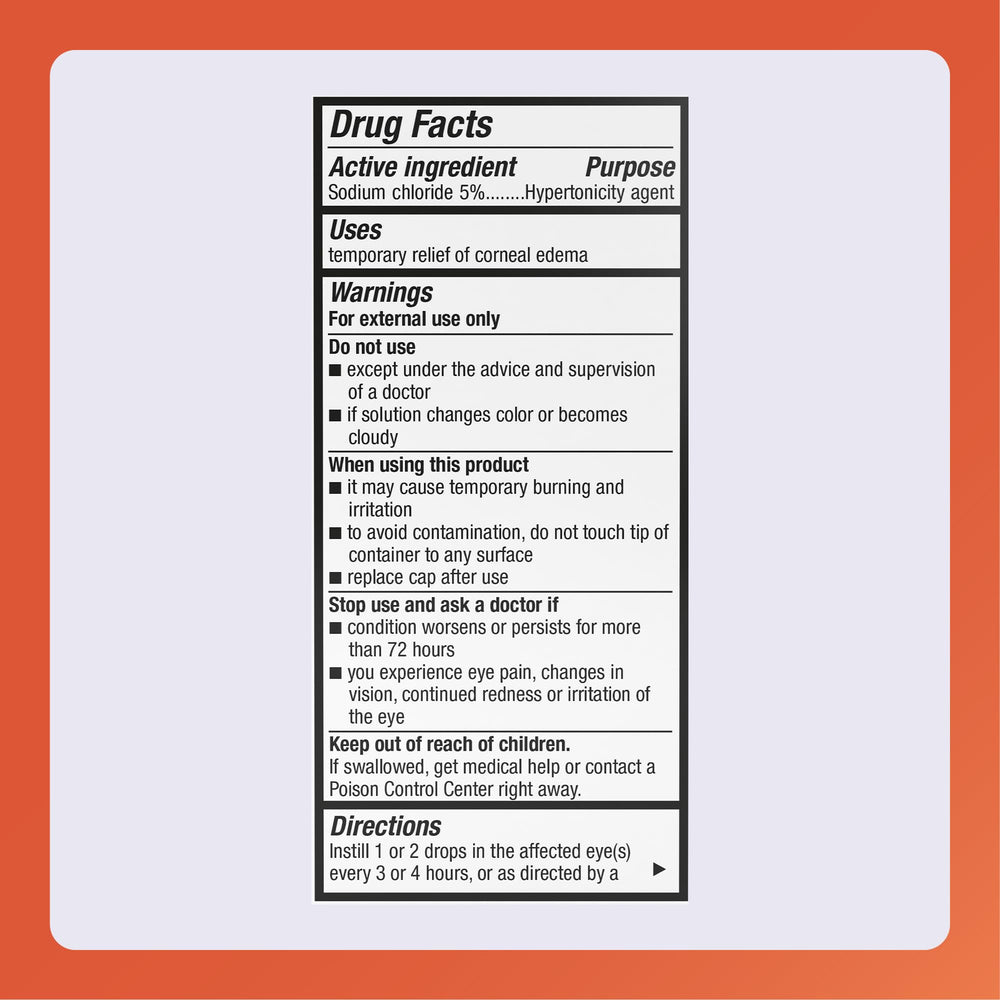 Close-up of Rugby Laboratories alcohol-free eye drops emphasizing clean formulation.