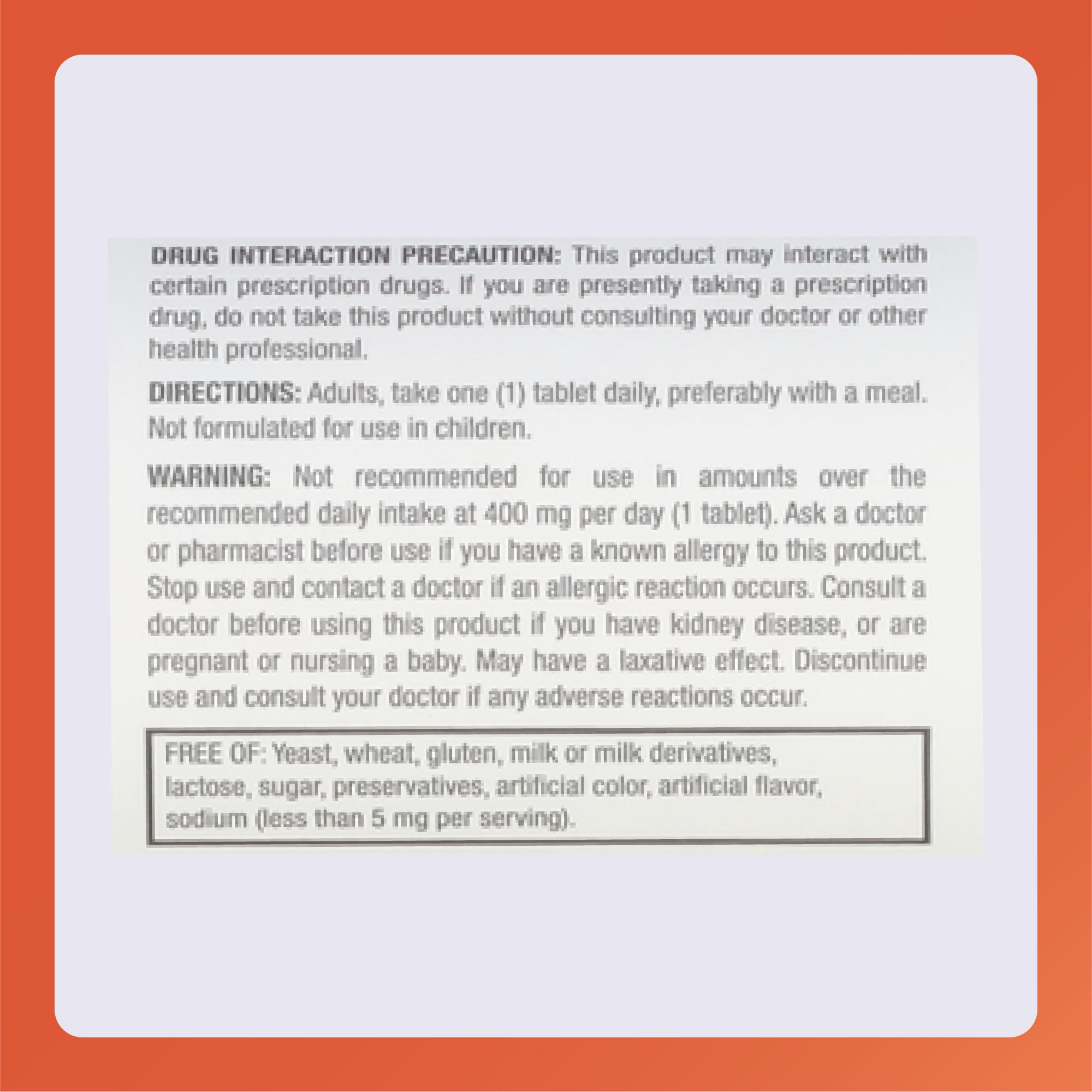 Rugby Magnesium Oxide 400 mg packaging image displaying compact home bottle