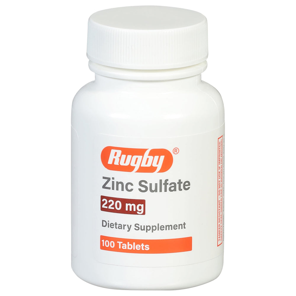Rugby Zinc Sulfate tablet front view for daily dietary support