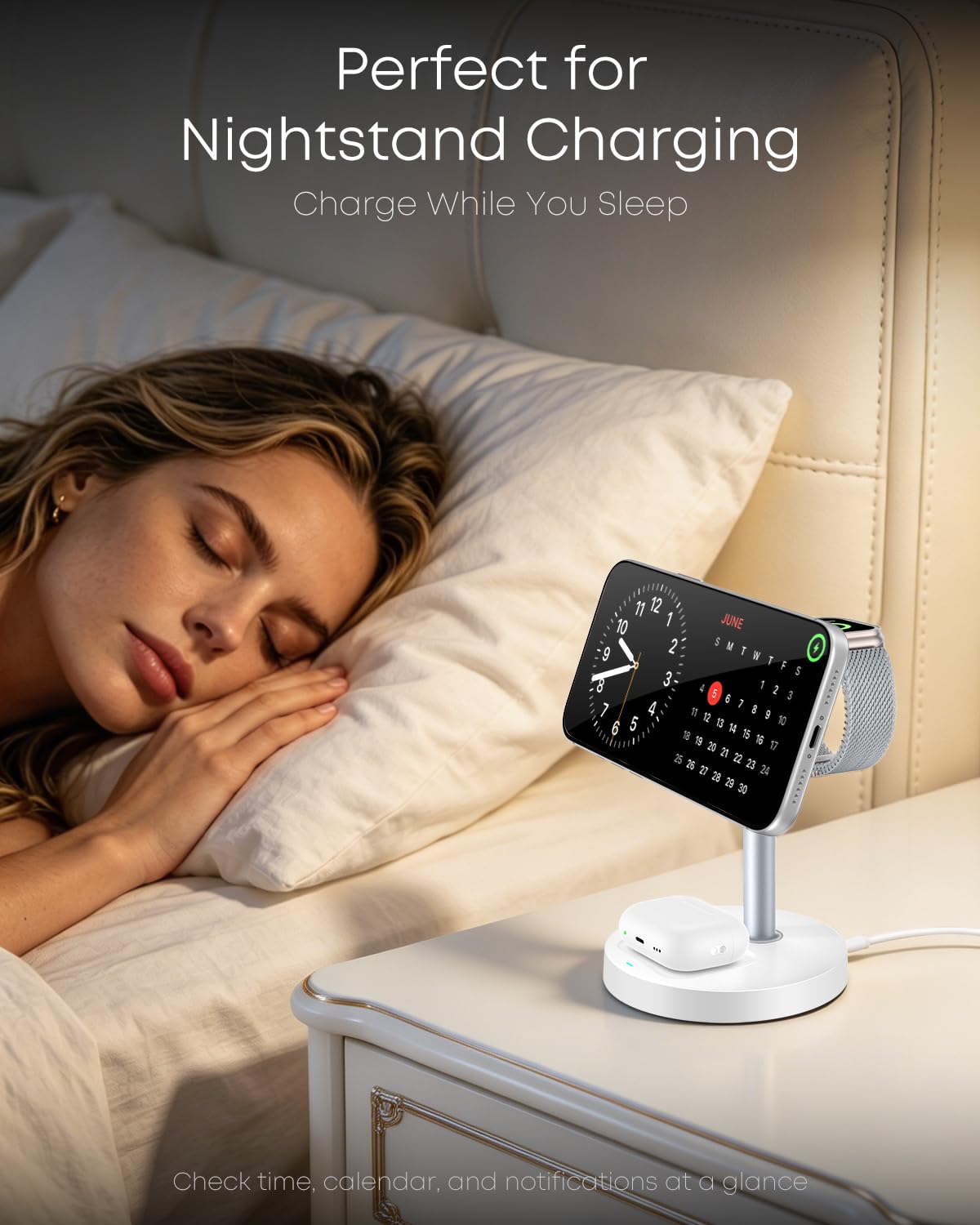 RUI MAI LAI compact charging station on a nightstand