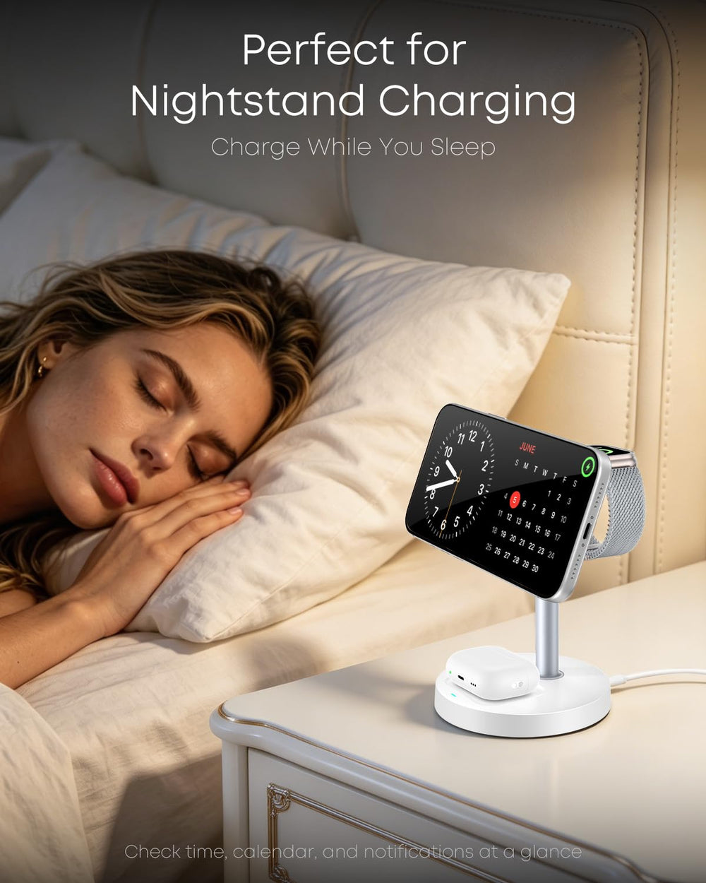 RUI MAI LAI compact charging station on a nightstand