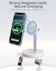 RUI MAI LAI magnetic stand showing vertical and horizontal viewing
