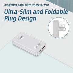 RUIFEI dual-port charger with USB-C and USB-A for simultaneous use.
