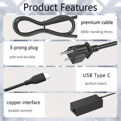 Ruilezyo charger side ports highlight USB-C PD for quick device charging
