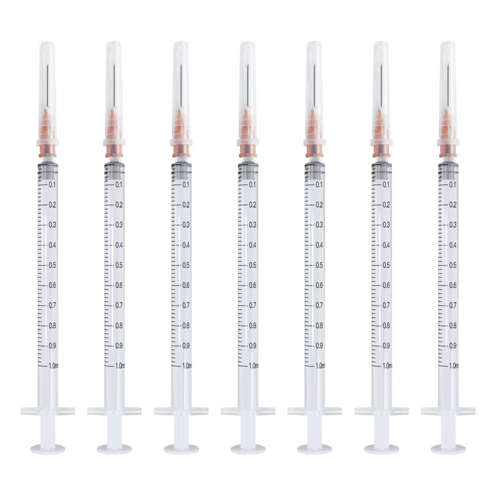 RUIZHE 1ml syringe with needle for precise liquid transfer in lab and DIY projects.