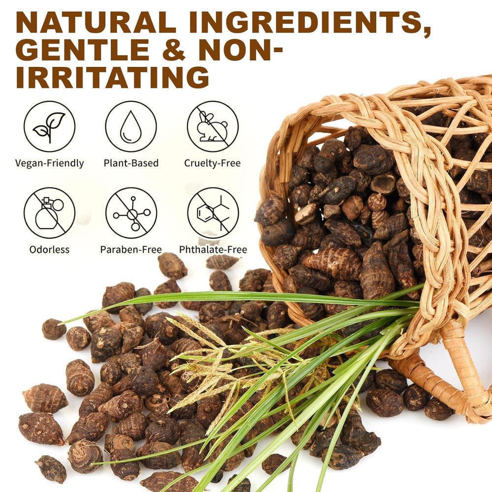 Rulviou Cyperus Rotundus Oil product packaging emphasizes gentle and versatile use