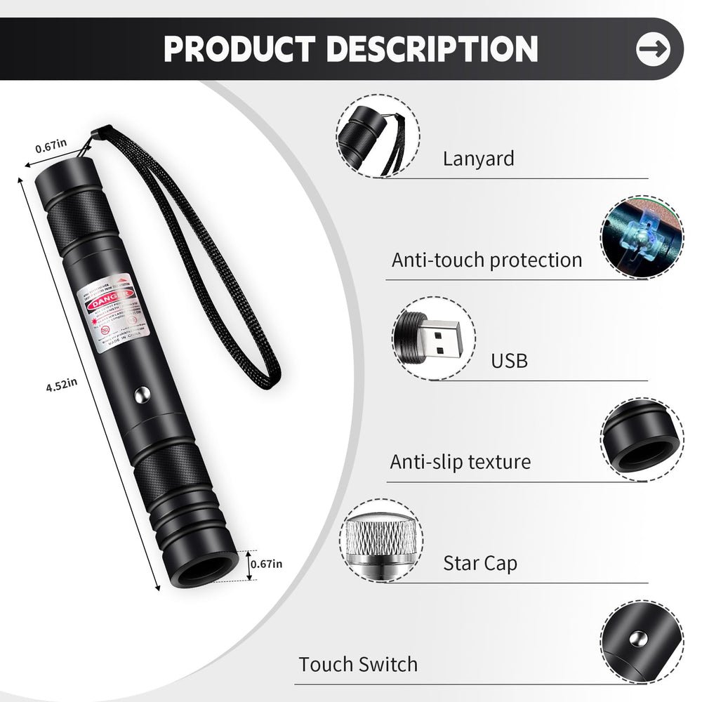 Rumcut laser pointer featuring an ergonomic grip for steady handling in outdoor activities.