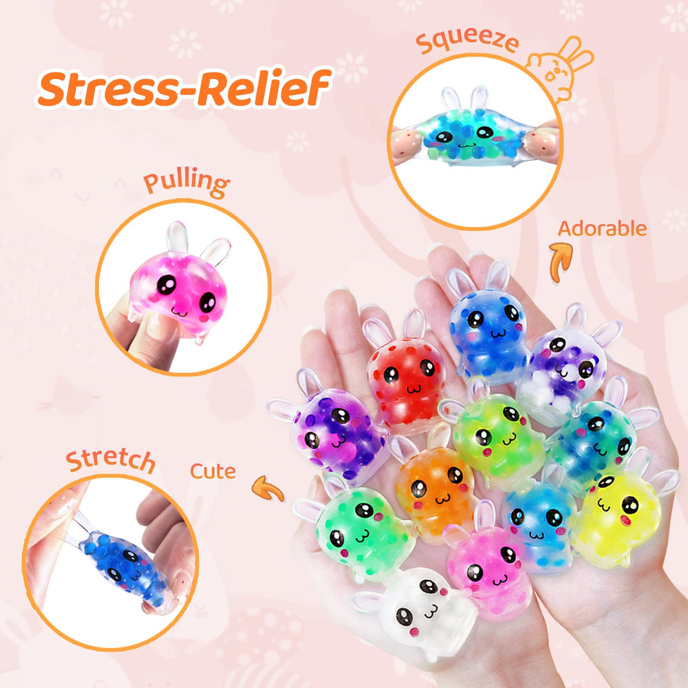 Runleo mini bunny squishy toy close-up for sensory play.