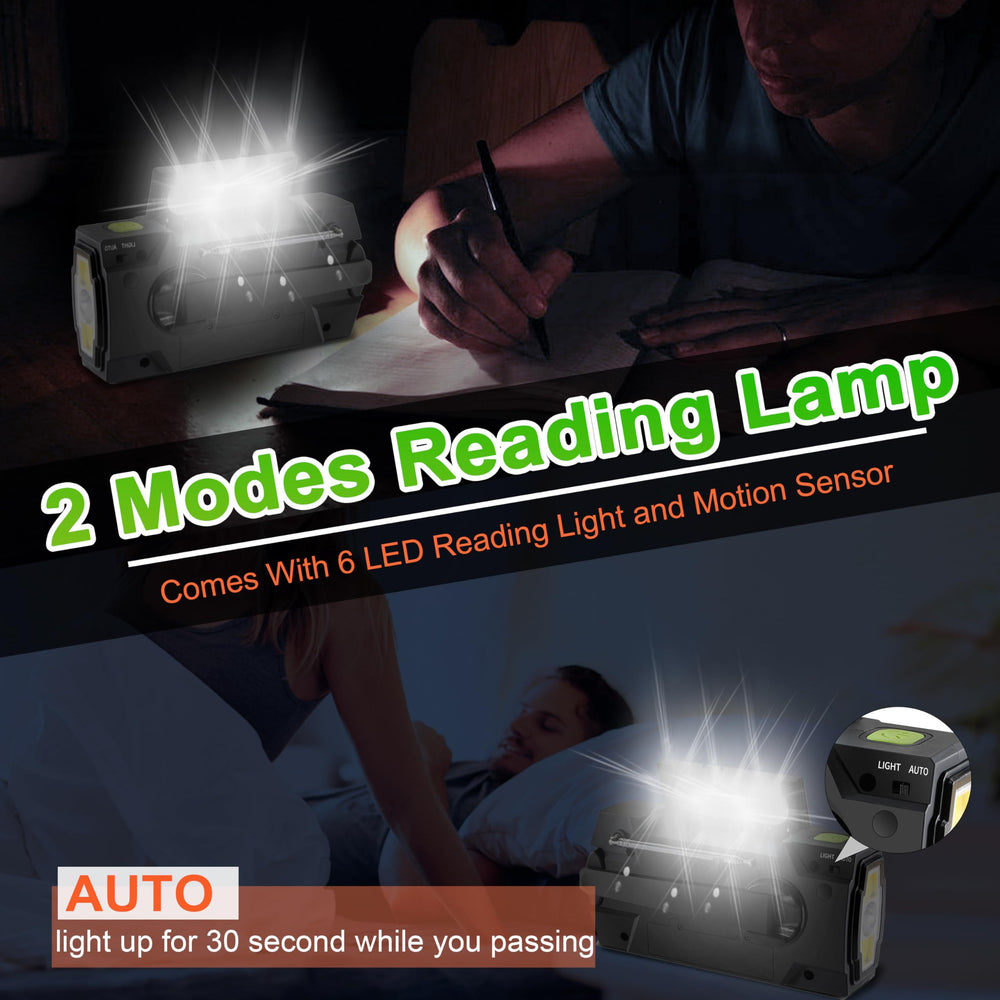 RunningSnail reading lamp with motion sensor for midnight tasks
