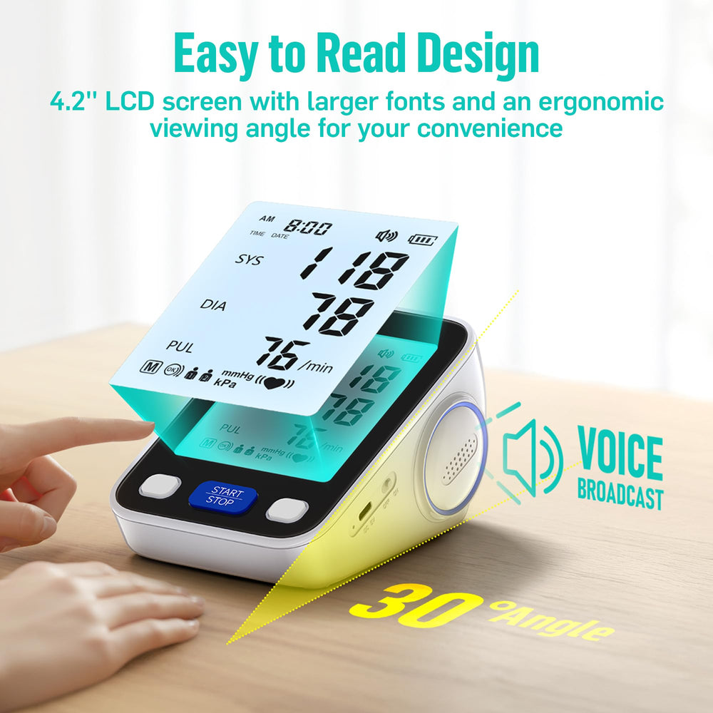 Runstar device with voice broadcast guides through measurements at home.