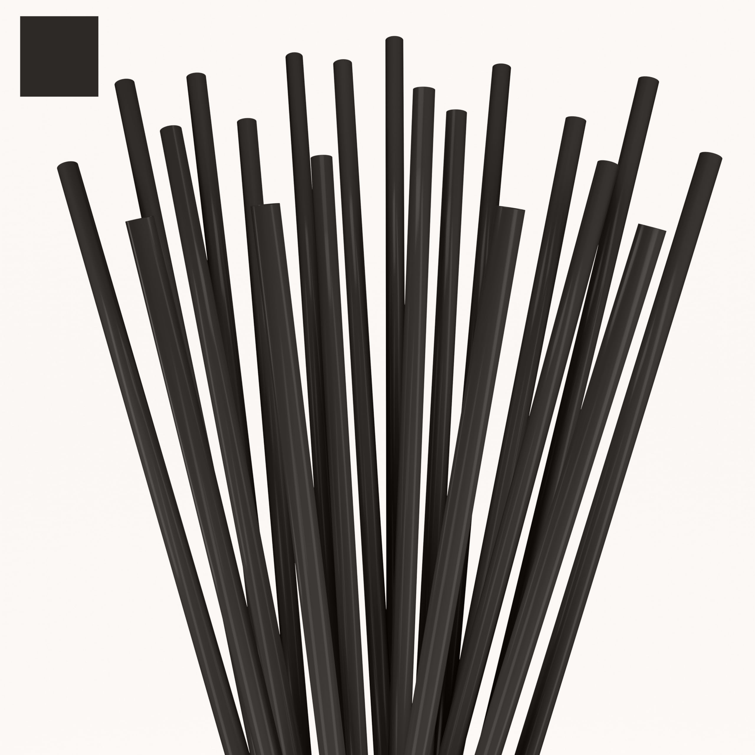 Rupert and Jeoffrey's office bulk stirrers black 5 inch for break room use.