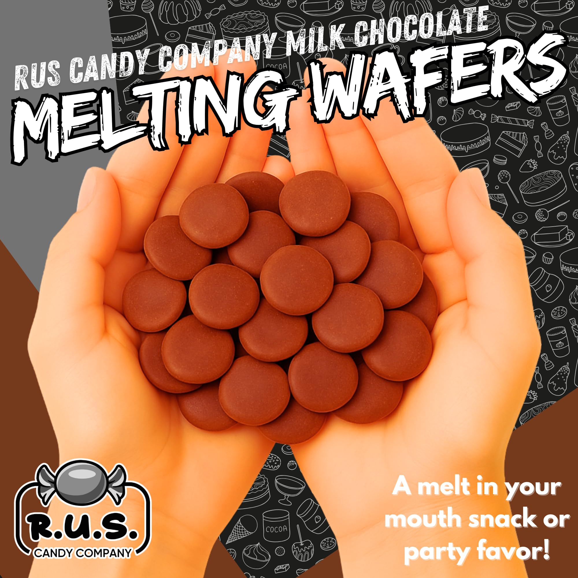 Bulk 1 lb R.U.S. Candy wafers ideal for parties and baking projects.