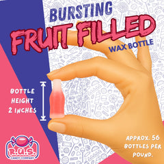 R.U.S. Candy cherry wax bottle close-up great for kids' parties