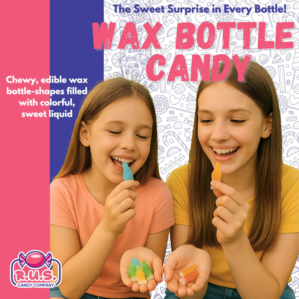 R.U.S. Candy green apple wax bottle shot for classroom treats