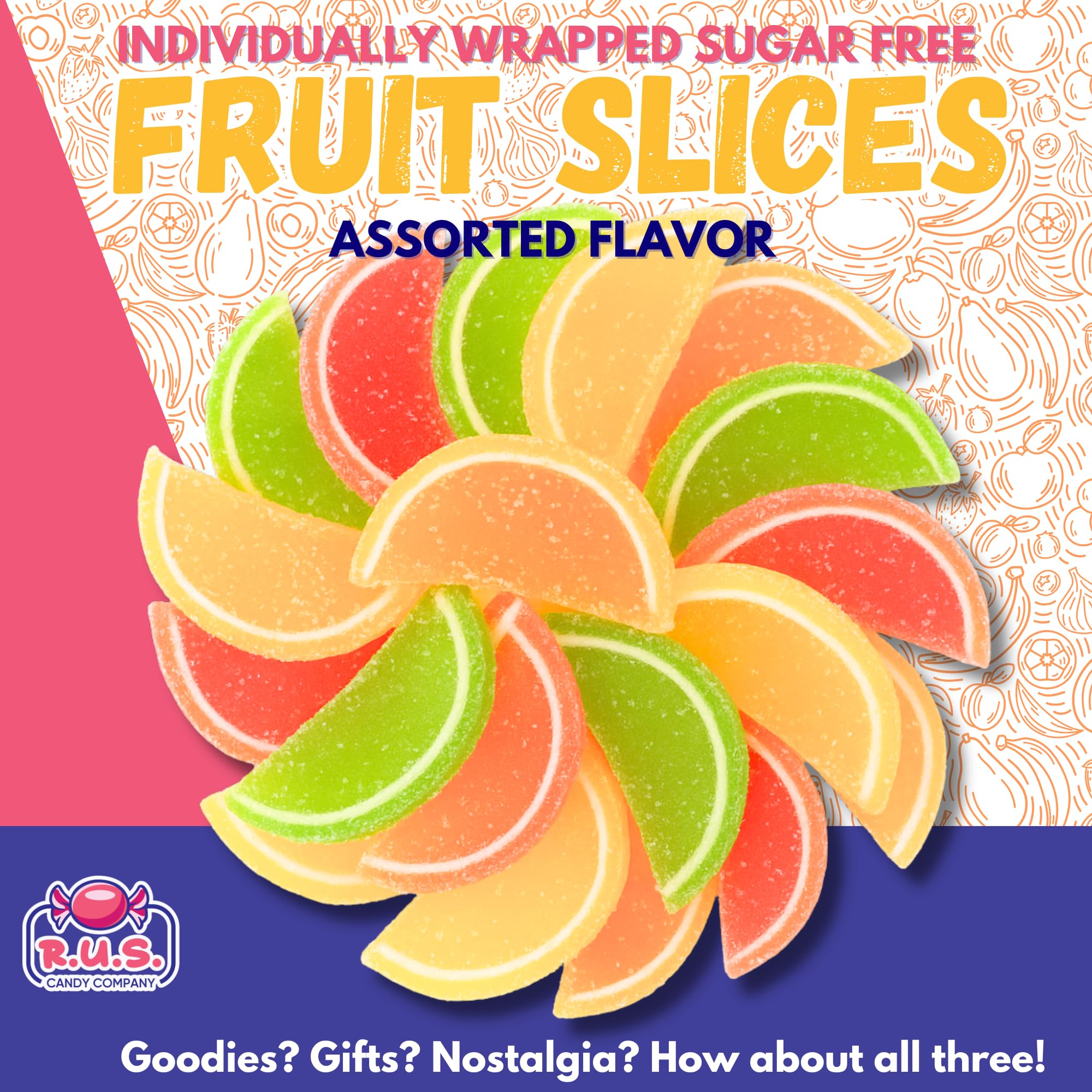 R.U.S. Candy sugar-free fruit slices gift idea for holidays and celebrations