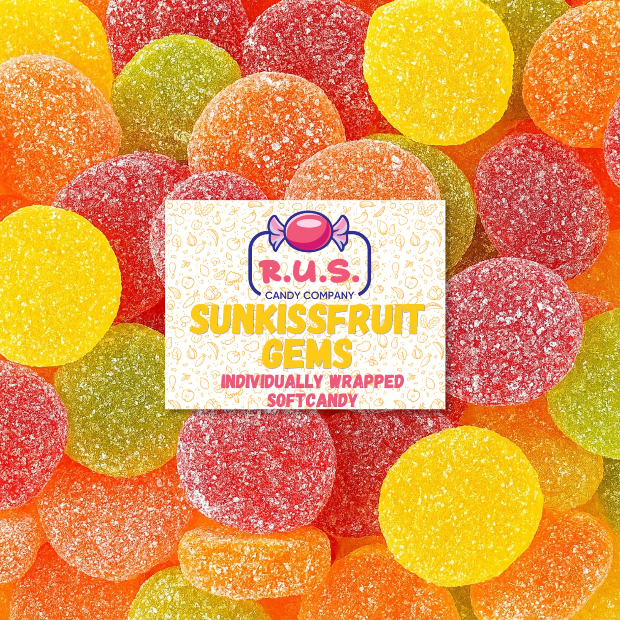 R.U.S. Candy SunkissFruit Gems assorted fruit bites brighten party bowls