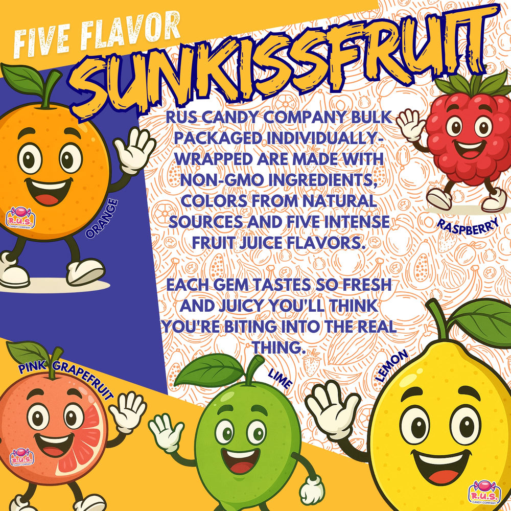 R.U.S. Candy SunkissFruit Gems bulk 1-pound bag for sharing and decorating