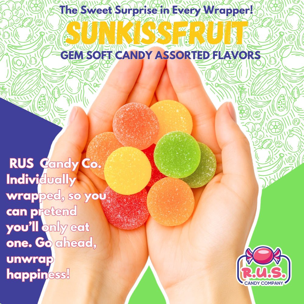 R.U.S. Candy SunkissFruit Gems gluten-free and fat-free treats