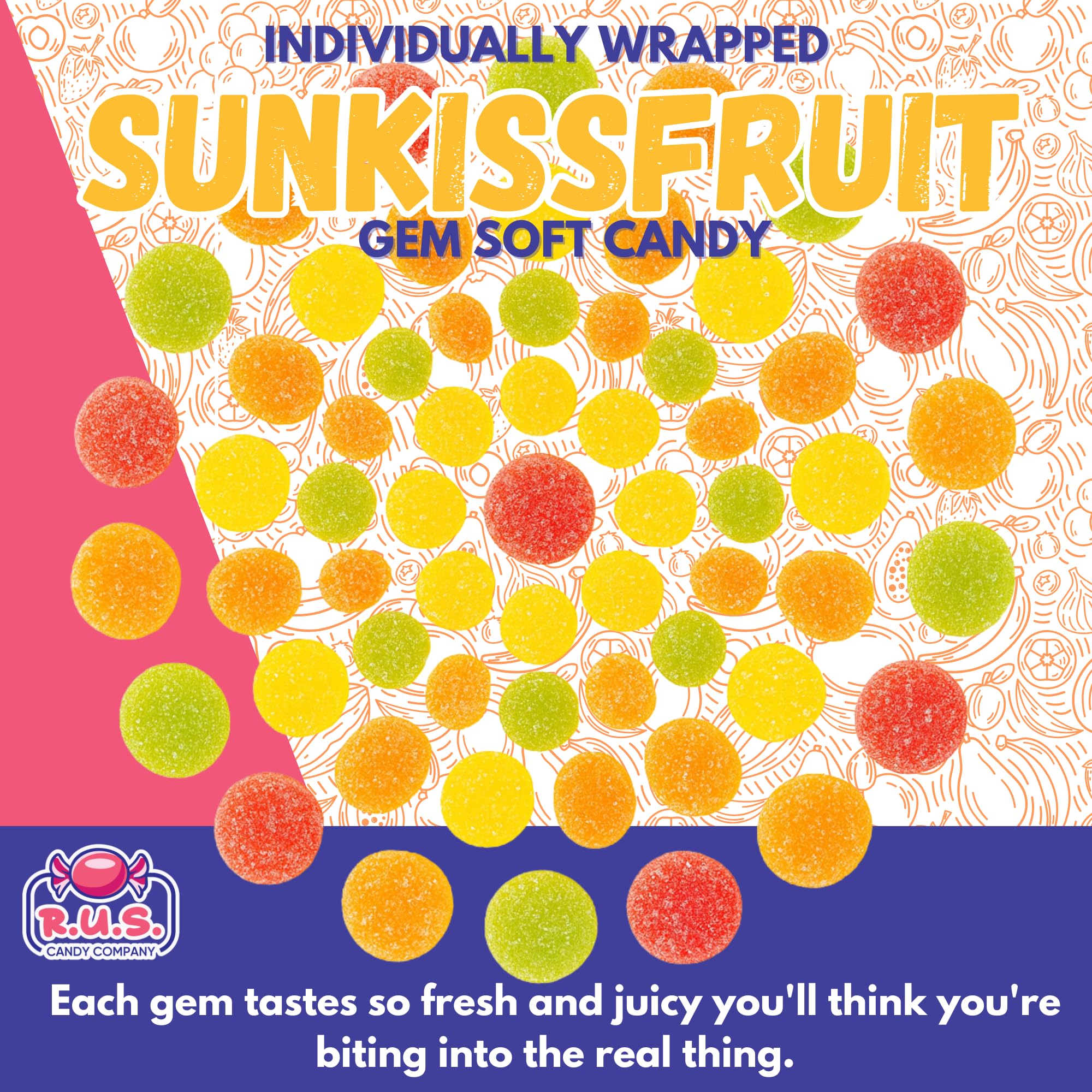 R.U.S. Candy SunkissFruit Gems natural color sources highlight vibrant visuals