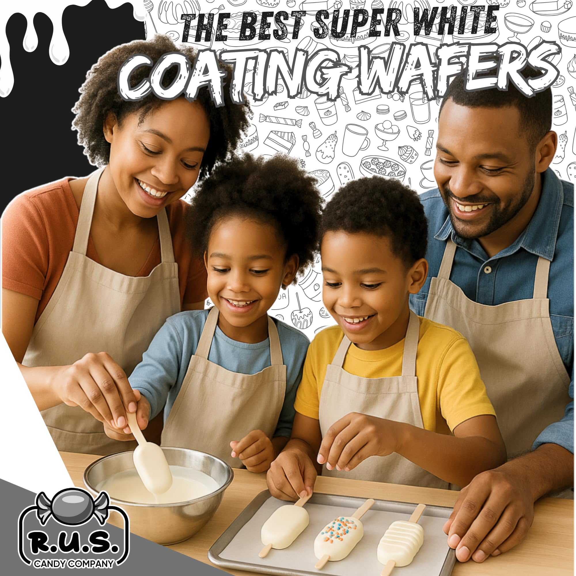 RUS Candy white wafers during fondue night with fruit and dippers