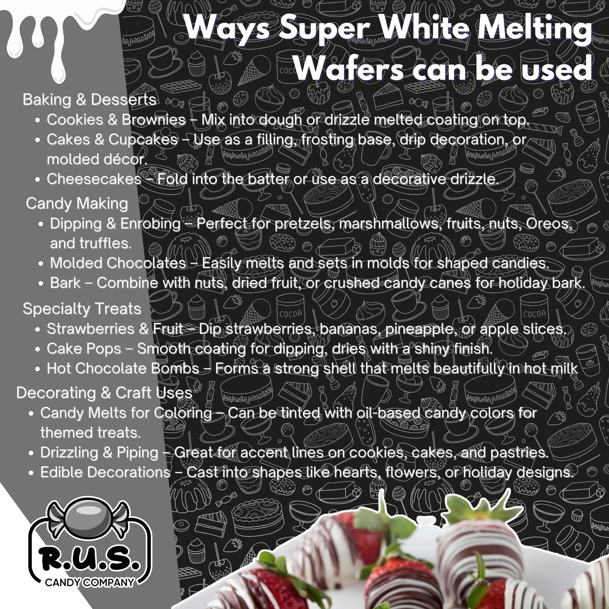 RUS Candy storage of white melting wafers in pantry