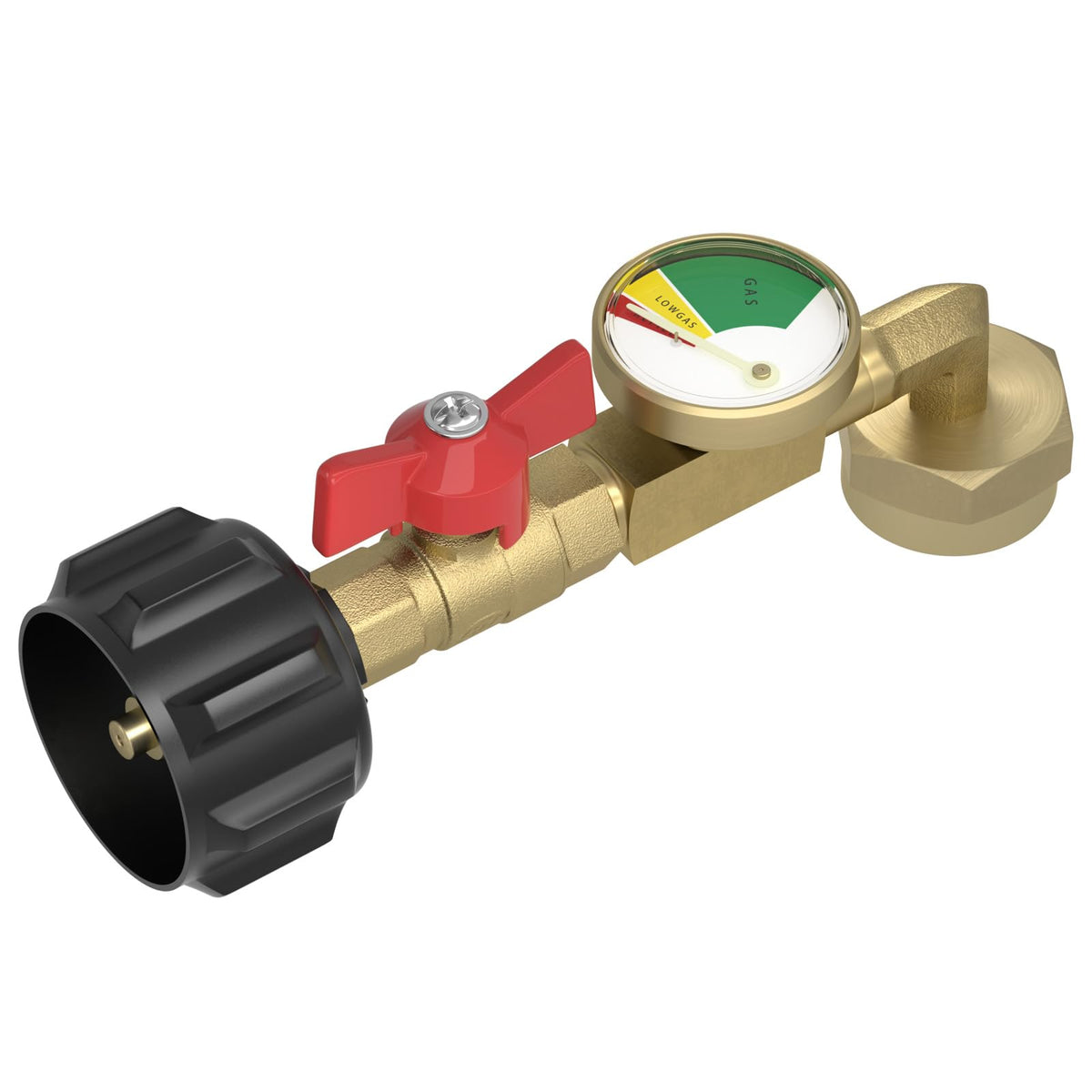 Rushare upgraded propane refill adapter with 90-degree elbow for quick tank connections