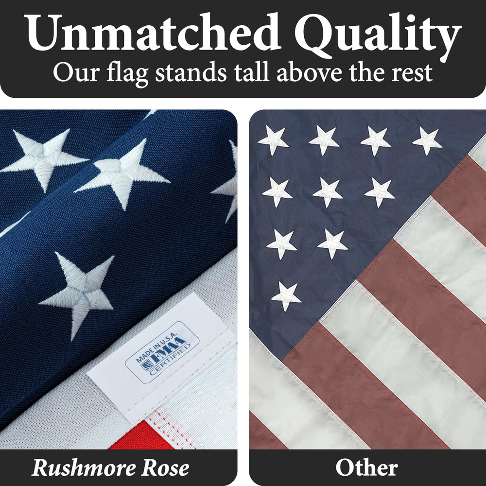 Rushmore Rose USA made-in-USA label highlighting origin and craftsmanship