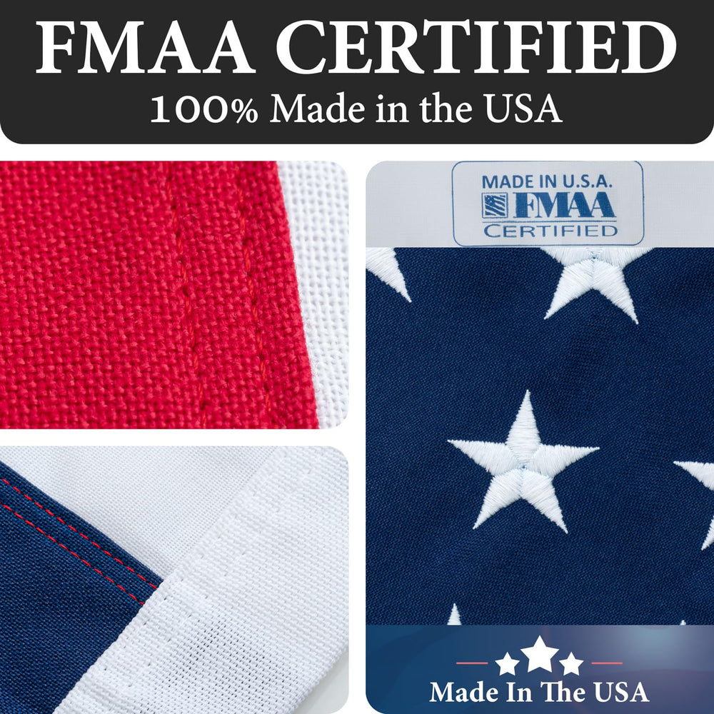 Rushmore Rose USA sewn stripes detail showing traditional flag construction