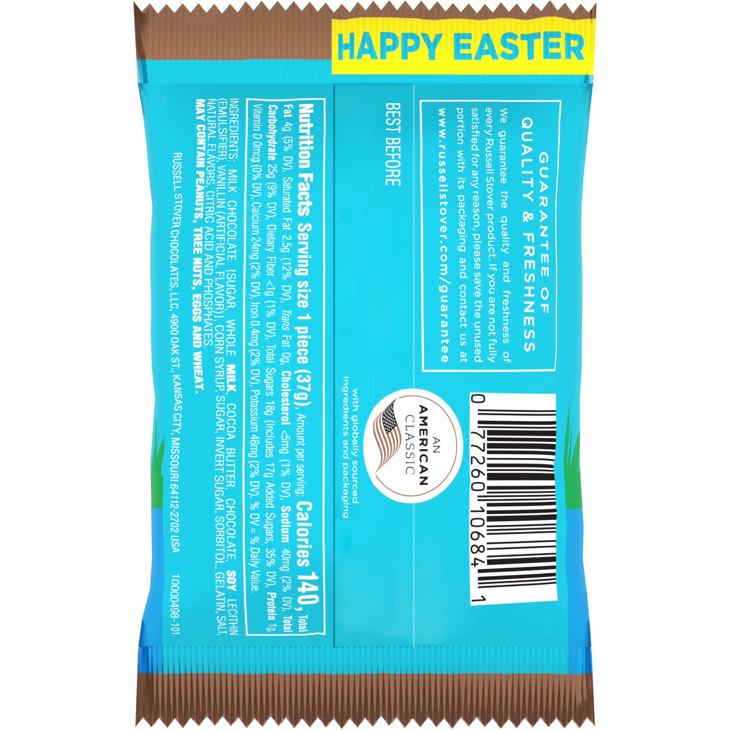 RUSSELL STOVER classic packaging close-up highlighting heritage