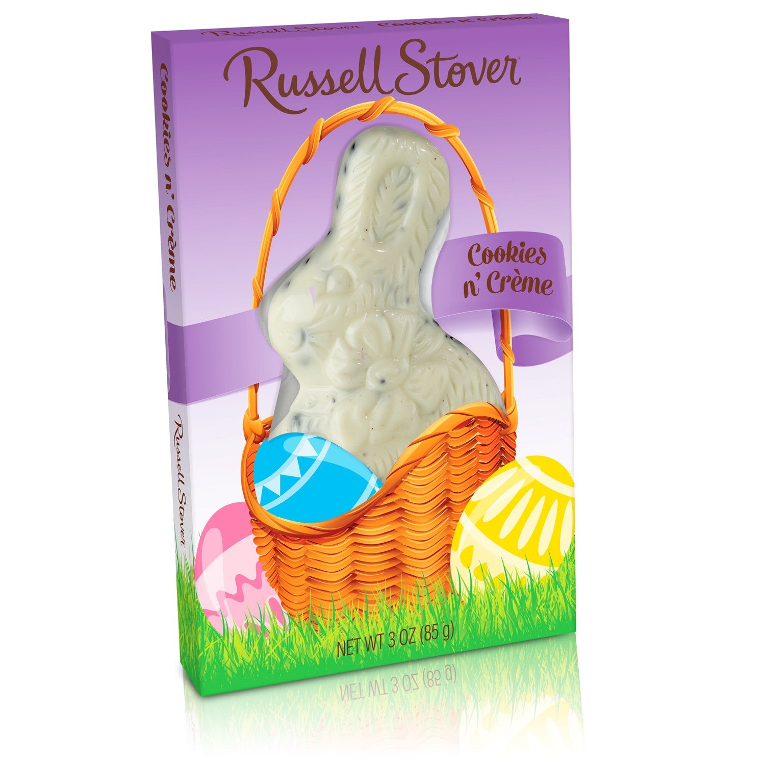 Russell Stover Cookies N Cream Easter Rabbit 3 oz boxed for gifting this season