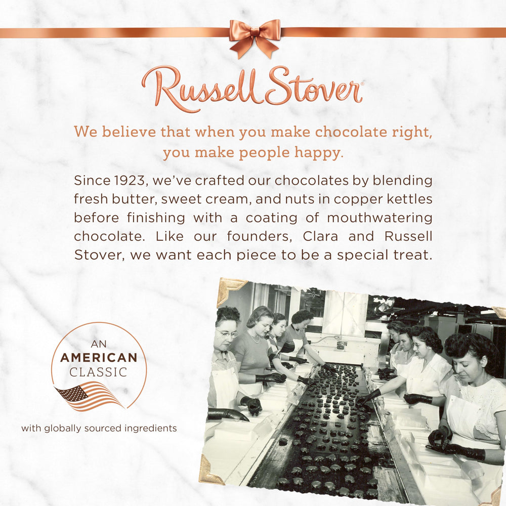 Holiday display of Russell Stover Pecan Delight candy evokes tradition