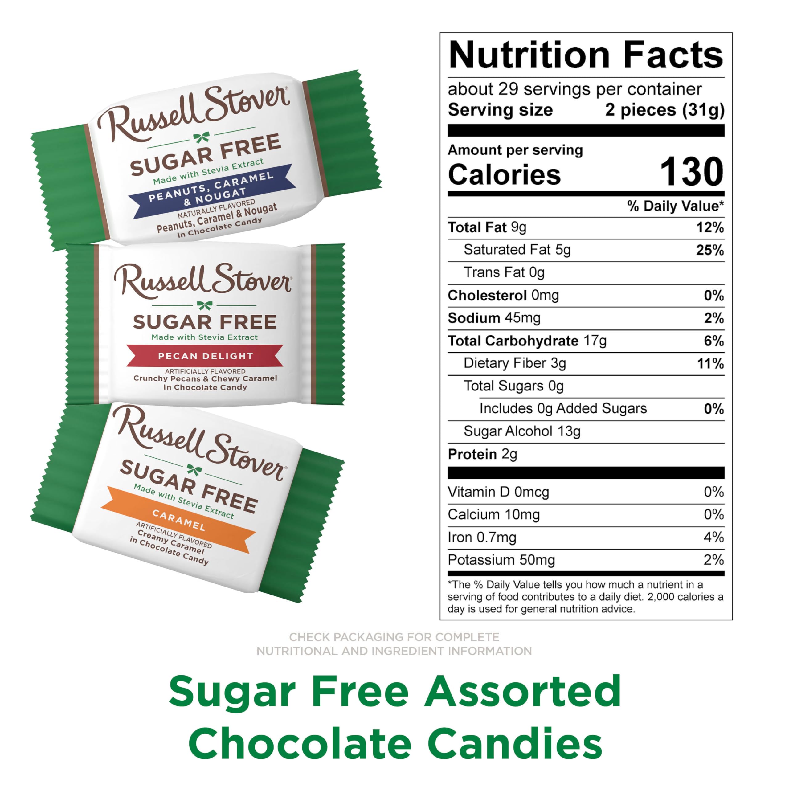 Individually wrapped pieces in Russell Stover bag for easy on-the-go