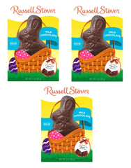 Russell Stover Milk Chocolate Bunnies foil-wrapped, ideal for Easter baskets