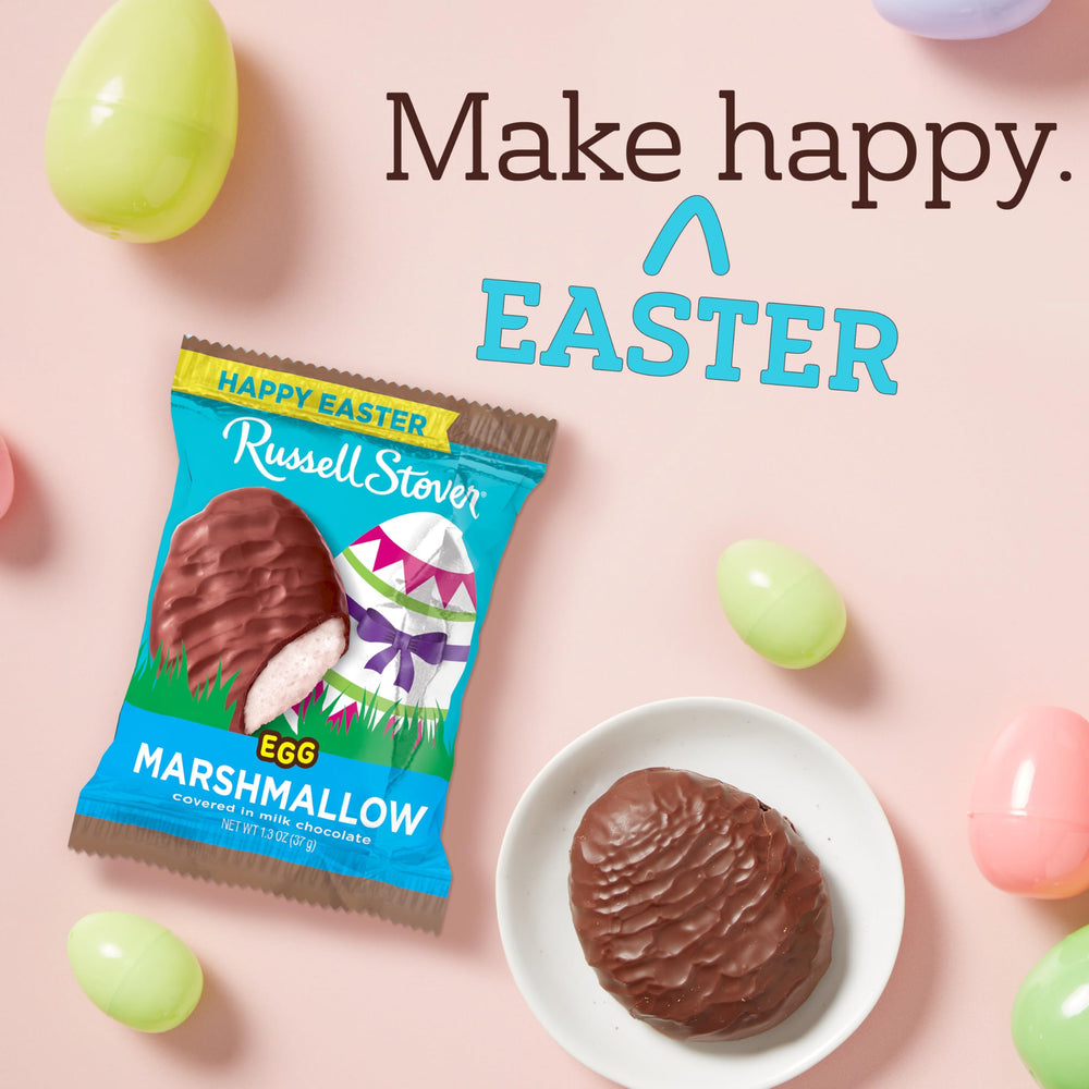 RUSSELL STOVER milk chocolate closeup showing smooth texture