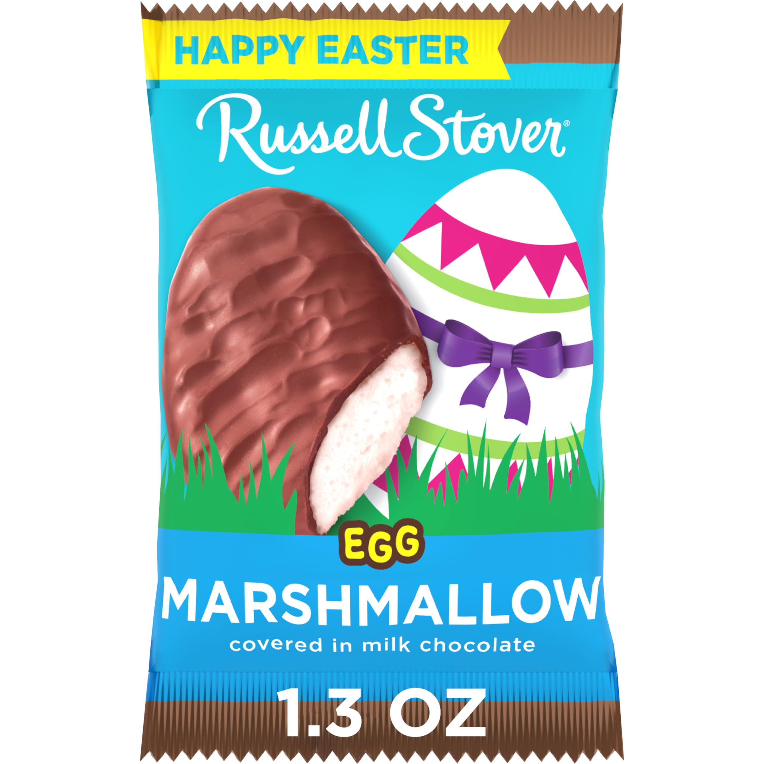 RUSSELL STOVER milk chocolate texture close-up with glossy finish