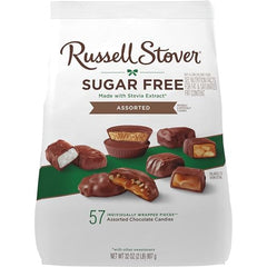 RUSSELL STOVER peanut butter cup chocolate, creamy center, sugar-free