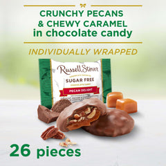 Individually wrapped pieces from Russell Stover Pecan Delights for on-the-go snacking