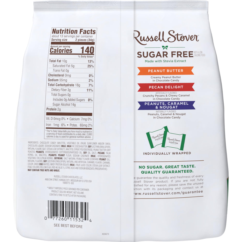 Russell Stover Sugar Free 26 pieces per bag ideal for sharing with friends.