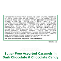 RUSSELL STOVER sugar-free caramels enrobed in chocolate with smooth bite
