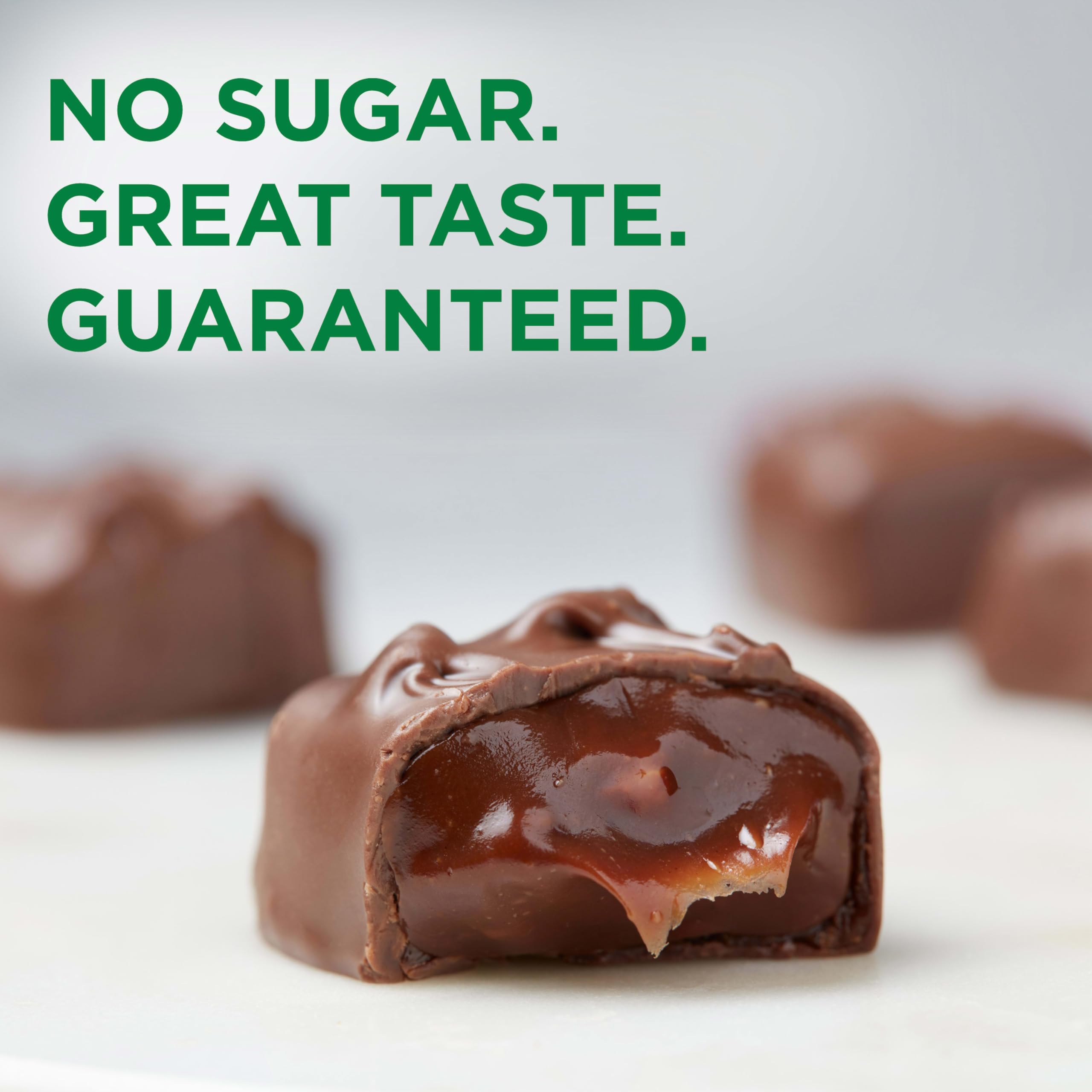 RUSSELL STOVER sugar-free caramels in packaging great for stocking the pantry