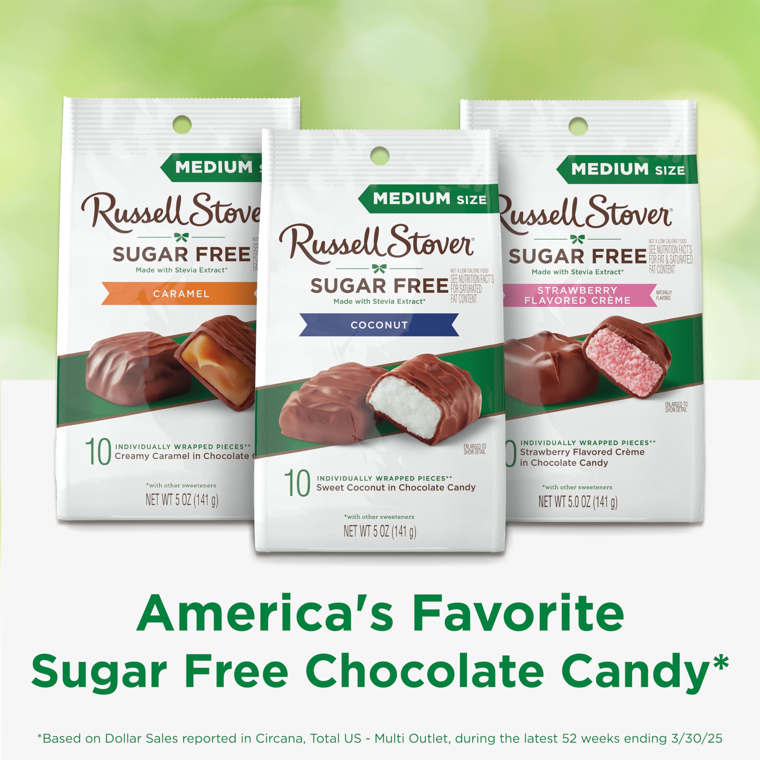 Ready-to-fill candy bowl with Russell Stover sugar-free pieces