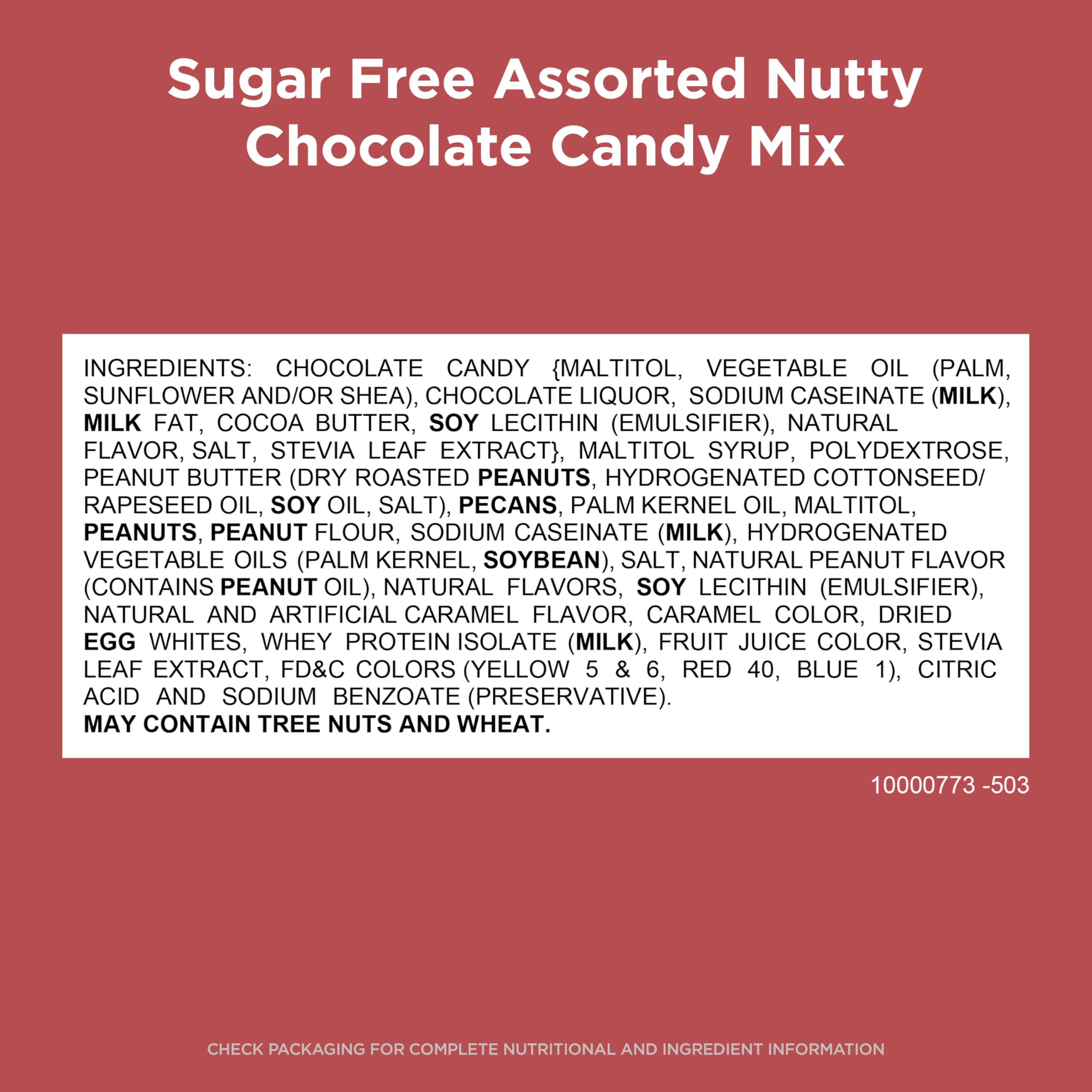 Russell Stover Sugar Free Pecan Delight with crunchy pecans and chewy caramel snack time.