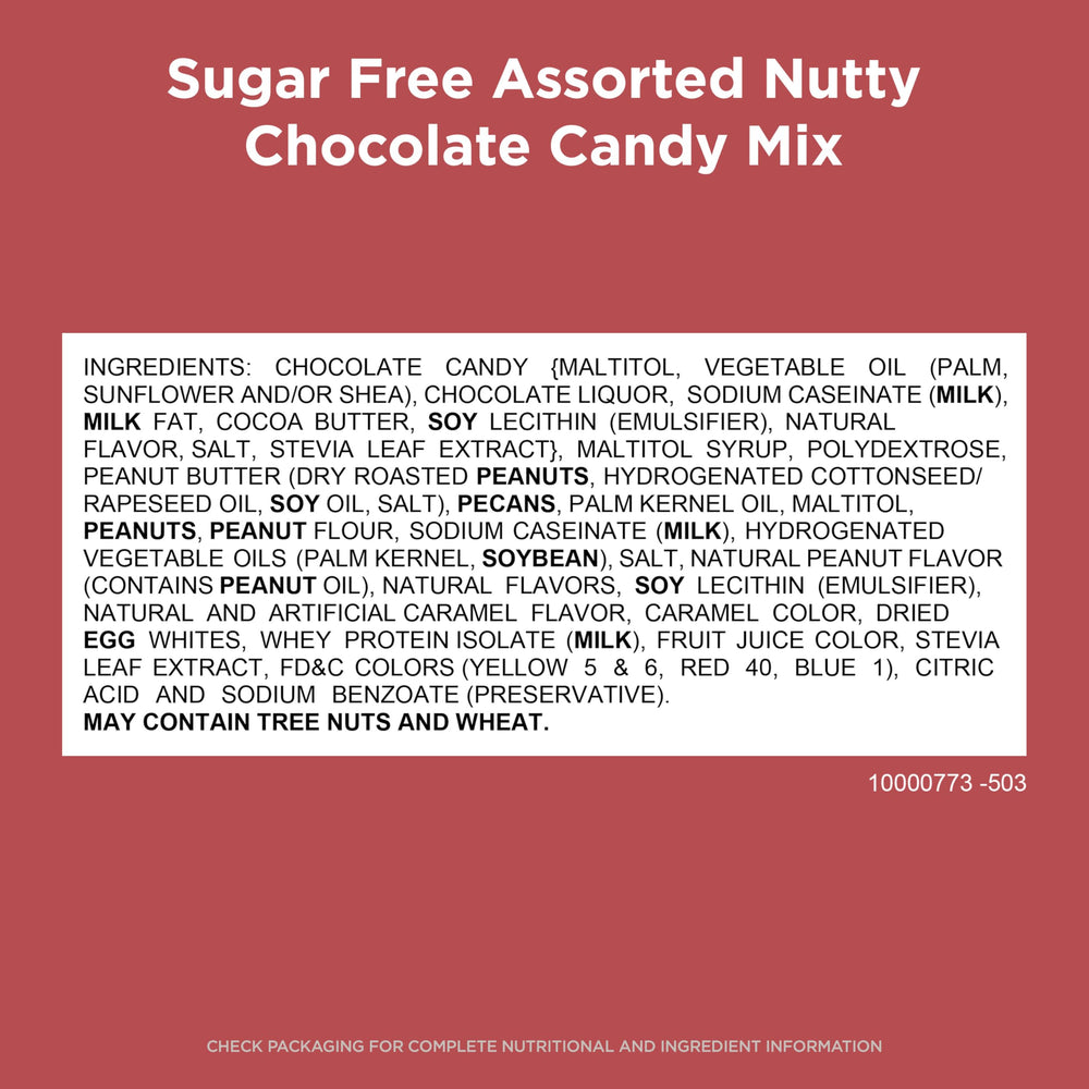 Russell Stover Sugar Free Pecan Delight with crunchy pecans and chewy caramel snack time.